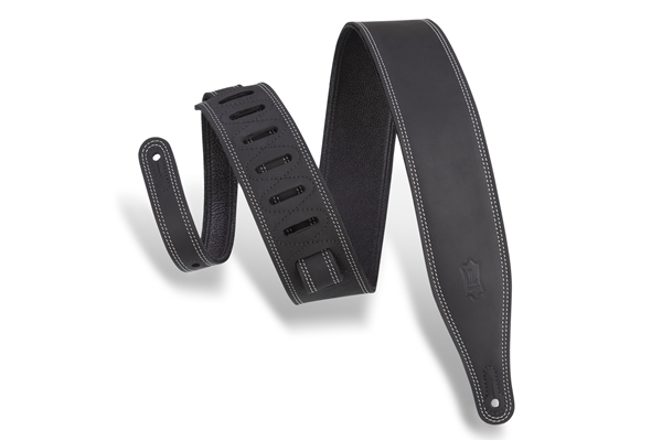 LEVY'S M17BDS-BLK TRACOLLA IN PELLE CON DOPPIA CUCITURA BLACK 2 1/2
