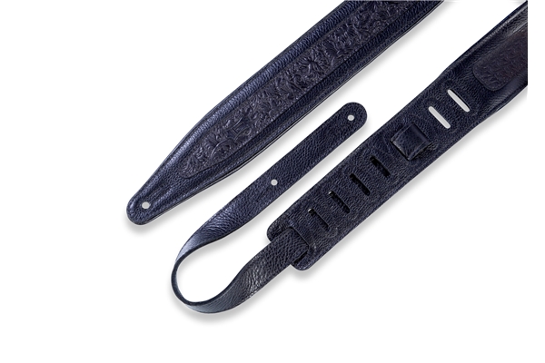 LEVY'S M317FG-BLK TRACOLLA IN PELLE CON RILIEVO FIORENTINO BLACK 2 1/2
