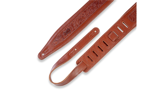 LEVY'S M317FG-TAN TRACOLLA IN PELLE CON RILIEVO FIORENTINO TAN 2 1/2