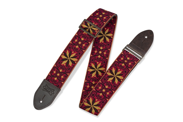 LEVY'S M8HTV-21 TRACOLLA IN JACQUARD RED & GOLD 2