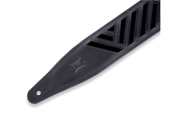 LEVY'S MC317DCO-BLK_BLK TRACOLLA IN PELLE CONCIATA AL CROMO DIAMOND CUT OUT BLACK 2 1/2