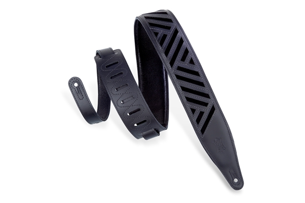 LEVY'S MC317DCO-BLK_BLK TRACOLLA IN PELLE CONCIATA AL CROMO DIAMOND CUT OUT BLACK 2 1/2