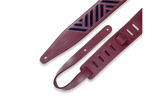 LEVY'S MC317DCO-BRG_NAV TRACOLLA IN PELLE CONCIATA AL CROMO DIAMOND CUT OUT BURGUNDY 2 1/2