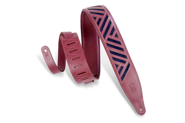 LEVY'S MC317DCO-BRG_NAV TRACOLLA IN PELLE CONCIATA AL CROMO DIAMOND CUT OUT BURGUNDY 2 1/2