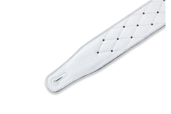 LEVY'S MG26DS-WHT_ABK TRACOLLA IN PELLE TUFTED WHITE 2 1/2
