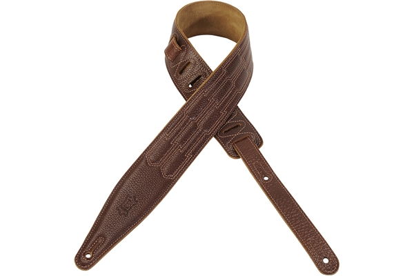 LEVY'S MG317MTN-BTA TRACOLLA IN PELLE MODERN STITCH DESIGN TAN 2 1/2