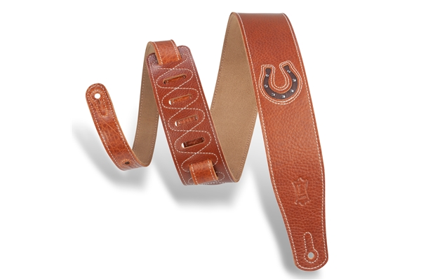 LEVY'S MGS26L-004 TRACOLLA IN PELLE LUCKY LINE HORSESHOE BROWN 2 1/2