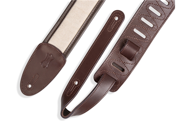 LEVY'S MHG2-DBR TRACOLLA IN CANAPA CON IMBOTTITURA AVVOLTA IN PELLE DARK BROWN 2 1/2