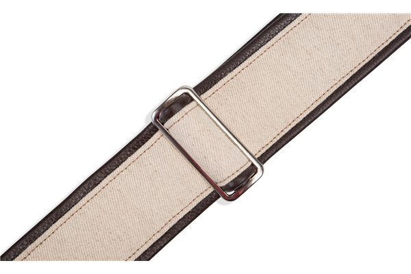 LEVY'S MHG7-DBR TRACOLLA IN CANAPA CON IMBOTTITURA AVVOLTA IN PELLE CON FIBBIA DARK BROWN 2 1/2