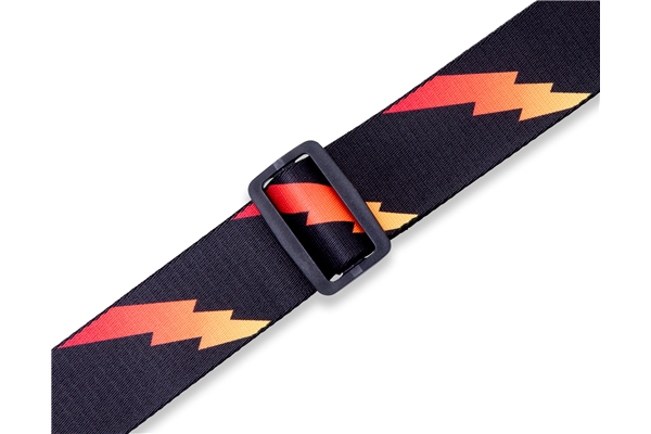 LEVY'S MPRB2-002 TRACOLLA IN POLIESTERE RAINBOLT BLACK & RED 2