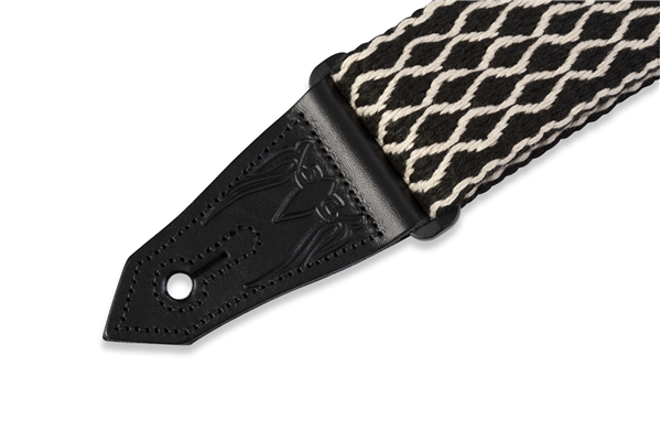 LEVY'S MSSC80-BLK/WHT TRACOLLA IN COTONE COWBOY COTTON BLACK & WHITE 2