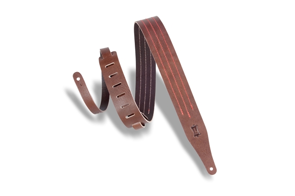LEVY'S MV217TS-BRN_RED TRACOLLA IN PELLE CONCIATA AL VEGETALE CON CUCITURE BROWN 2