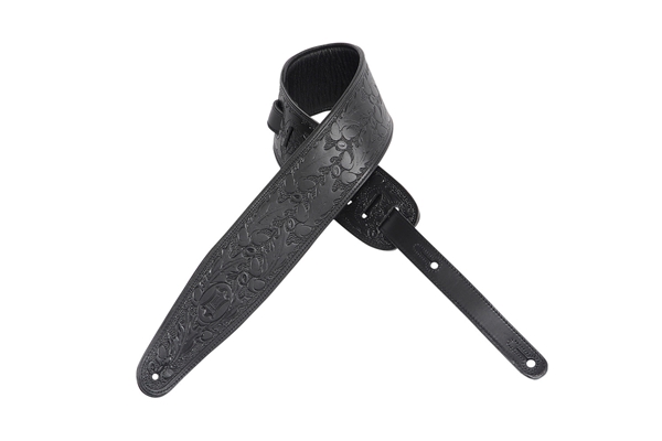 LEVY'S PM44T01-BLK TRACOLLA IN PELLE CONCIATA AL VEGETALE CON MOTIVO LAVORATO A MANO BLACK 3