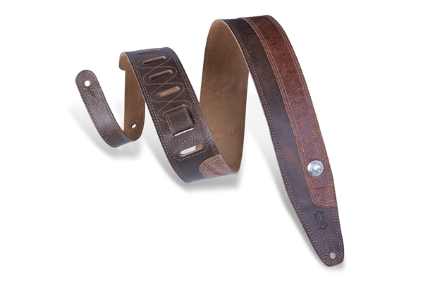 LEVY'S PMD4BU-DBR TRACOLLA IN PELLE CON 5 CENT COIN TWO TONE BROWN 2 1/2