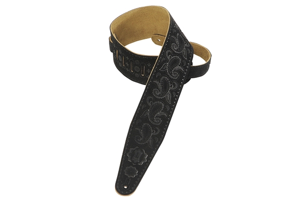 LEVY'S PMS44T03-BLK TRACOLLA IN PELLE SCAMOSCIATA PAISLEY 3