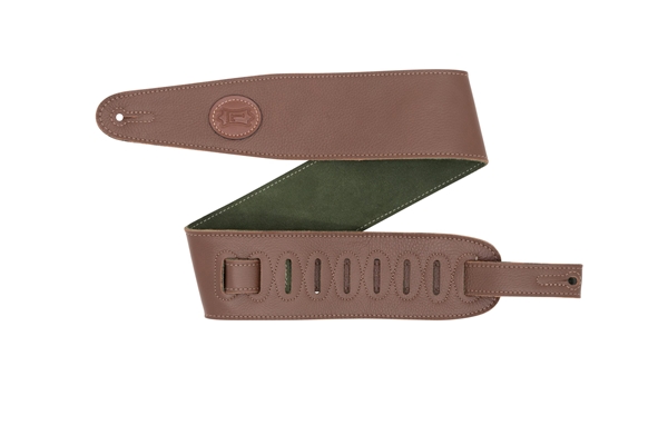 LEVY'S MGS44ST3-BRN-GRN TRACOLLA IN PELLE CON RETRO IN PELLE SCAMOSCIATA BROWN & GREEN 3
