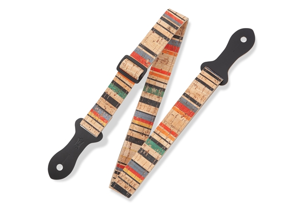 LEVY'S MX23ALL-001 TRACOLLA PER UKULELE IN SUGHERO MULTI COLOR STRIPES 1