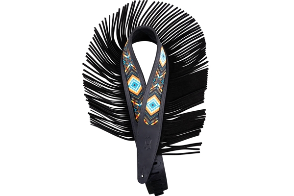 LEVY'S MG317BOI-BLK TRACOLLA IN PELLE CRAZY HORSE BLACK 2 1/2