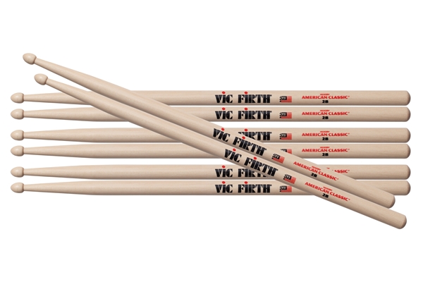 VIC FIRTH 2B - BACCHETTE AMERICAN CLASSIC PACK 3+1