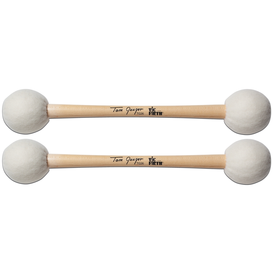 VIC FIRTH TG26 - SYMPHONIC COLLECTION BASS DRUM MALLETS SIGNATURE TOM GAUGER DOUBLE END