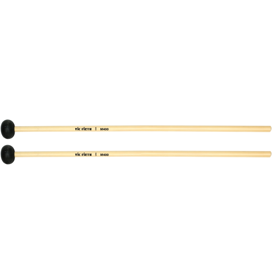 VIC FIRTH M400 - ARTICULATE SERIES MALLET - EXTRA SOFT RUBBER OVAL