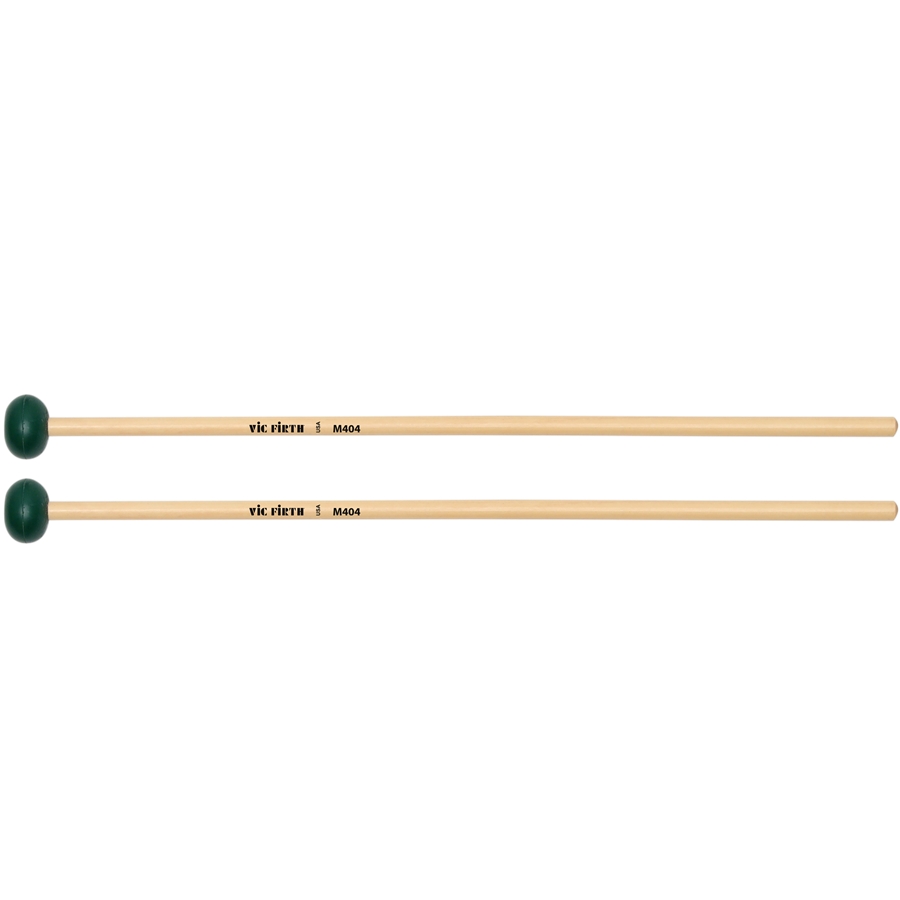 VIC FIRTH M404 - ARTICULATE SERIES MALLET - MED. HARD RUBBER OVAL