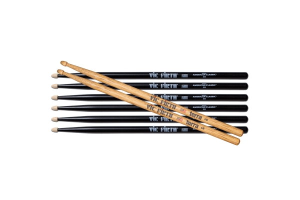 VIC FIRTH 3 PAIR 5BB + 1 PAIR 5BT TERRA FREE