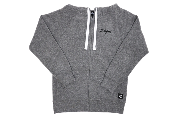 ZILDJAN T3422 - GRAY ZIP UP LOGO HOODIE - M