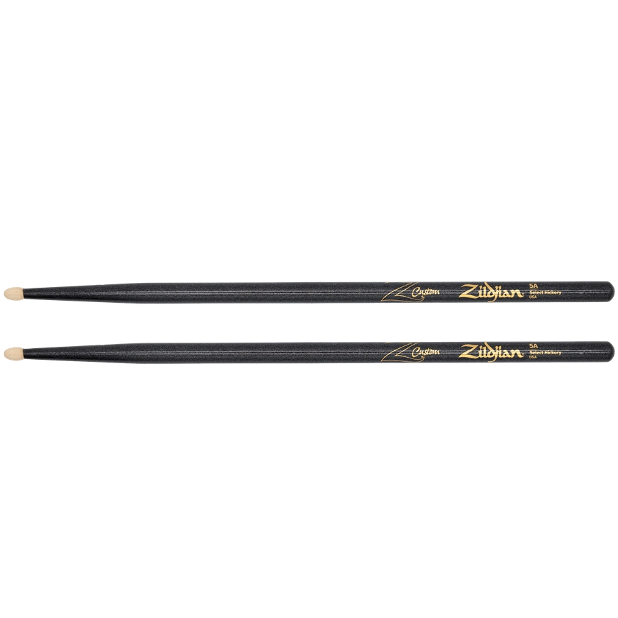 ZILDJAN Z CUSTOM LE DRUMSTICK COLLECTION 5A BLACK CHROMA, WOOD TIP