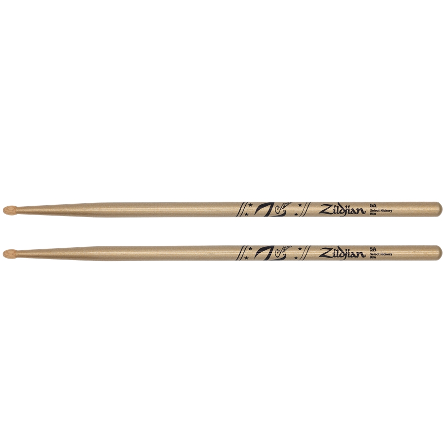 ZILDJAN Z CUSTOM LE DRUMSTICK COLLECTION 5A GOLD CHROMA, WOOD TIP