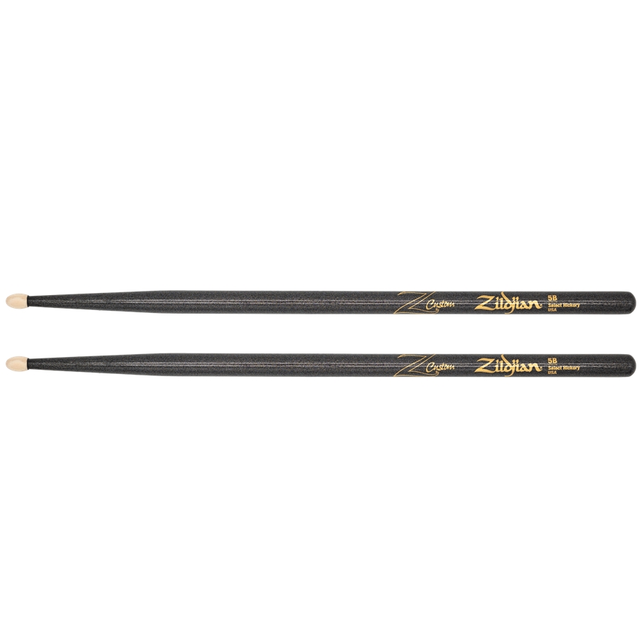 ZILDJAN Z CUSTOM LE DRUMSTICK COLLECTION 5B BLACK CHROMA, WOOD TIP