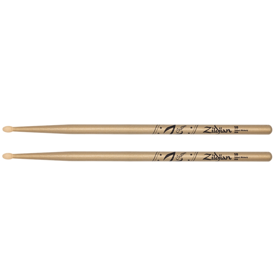 ZILDJAN Z CUSTOM LE DRUMSTICK COLLECTION 5B GOLD CHROMA, WOOD TIP