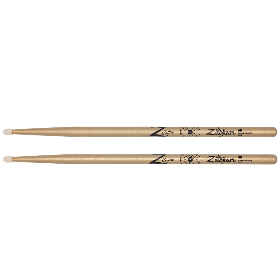 ZILDJAN Z CUSTOM LE DRUMSTICK COLLECTION 5B GOLD CHROMA, NYLON TIP