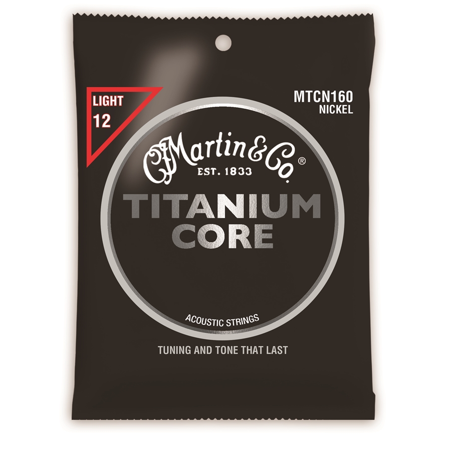 MARTIN MTCN160 TITANIUM CORE ACOUSTIC STRINGS LIGHT 12-55