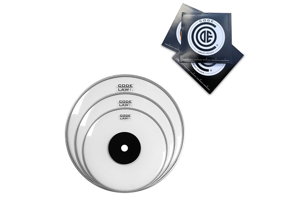 CODE HEADS DRUM LAW PACK DI PELLI TRASPARENTI - LAWCL101214