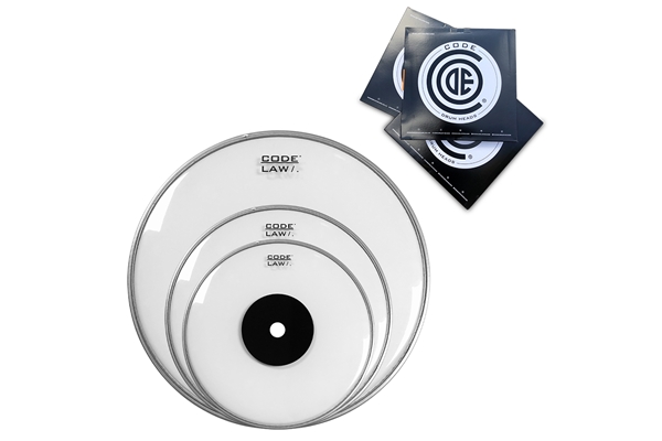 CODE HEADS DRUM LAW PACK DI PELLI TRASPARENTI - LAWCL101216