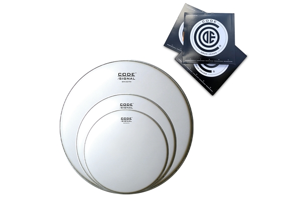 CODE HEADS DRUM SIGNAL PACK DI PELLI SMOOTH WHITE - SIGSM101216