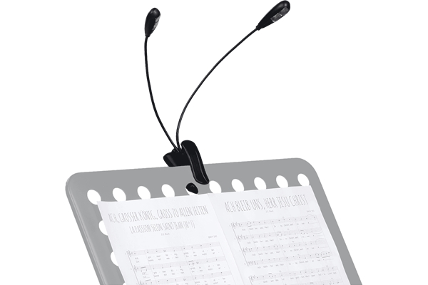 RTX LP2L 2 LAMPADE A CLIP FLESSIBILE PER LEGGIO (4 LED)