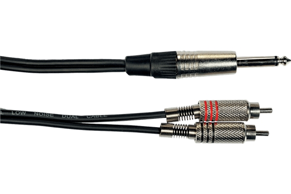 YELLOW K02-3 CAVO SEGNALE 2X RCA MASCHIO/JACK MONO 3 M