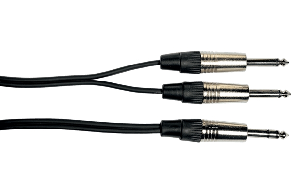 YELLOW K05-3 CAVO SEGNALE 2X JACK MONO/JACK STEREO 3 M
