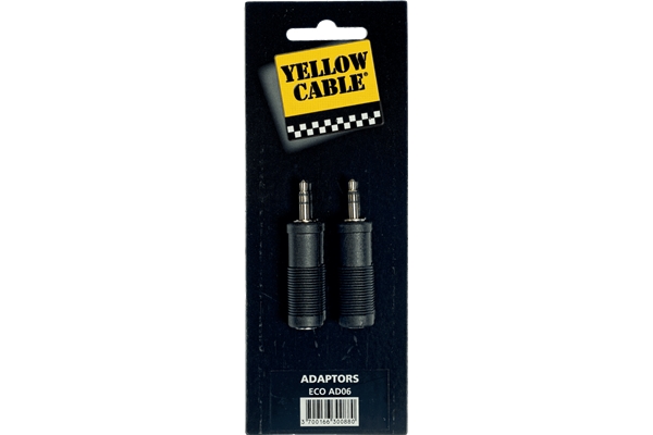 YELLOW AD06 ADATTATORE MINI JACK TRS MASCHIO/JACK TRS FEMMINA 2 PCS