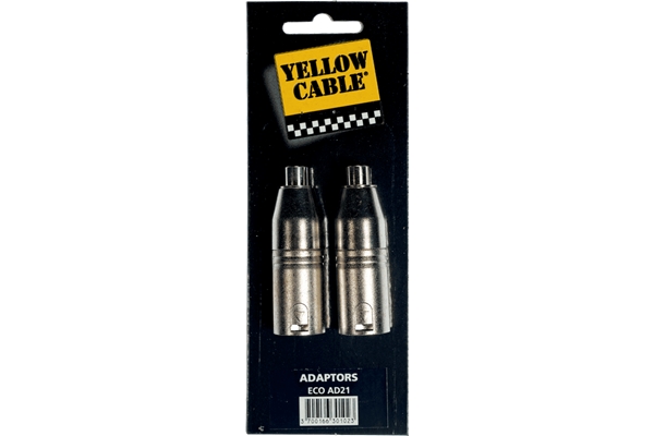 YELLOW AD21 ADATTATORE RCA FEMMINA/XLR MASCHIO 2 PCS
