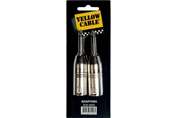 YELLOW AD25 ADATTATORE JACK MONO MASCHIO/XLR MASCHIO 2 PCS