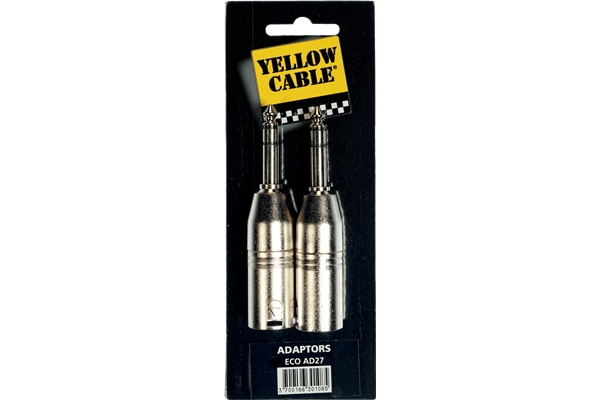 YELLOW AD27 ADATTATORE JACK TRS MASCHIO/XLR MASCHIO 2 PCS