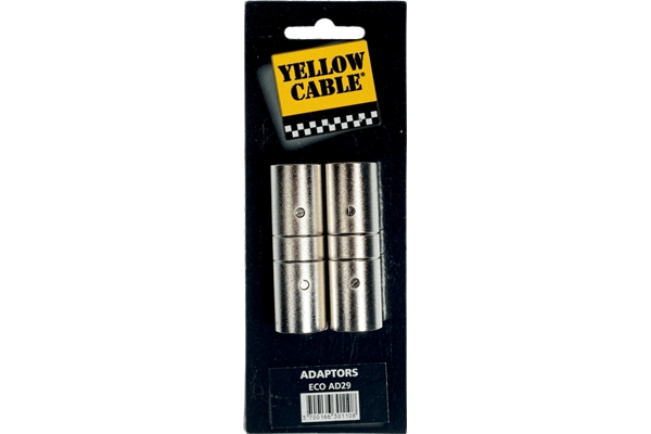 YELLOW AD29 ADATTATORE XLR/XLR MASCHIO 2 PCS