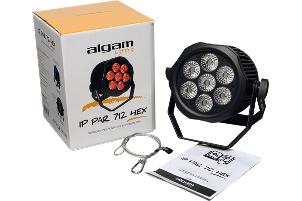 ALGAM IP-PAR-712-HEX PROIETTORE PAR LED PER ESTERNI DMX