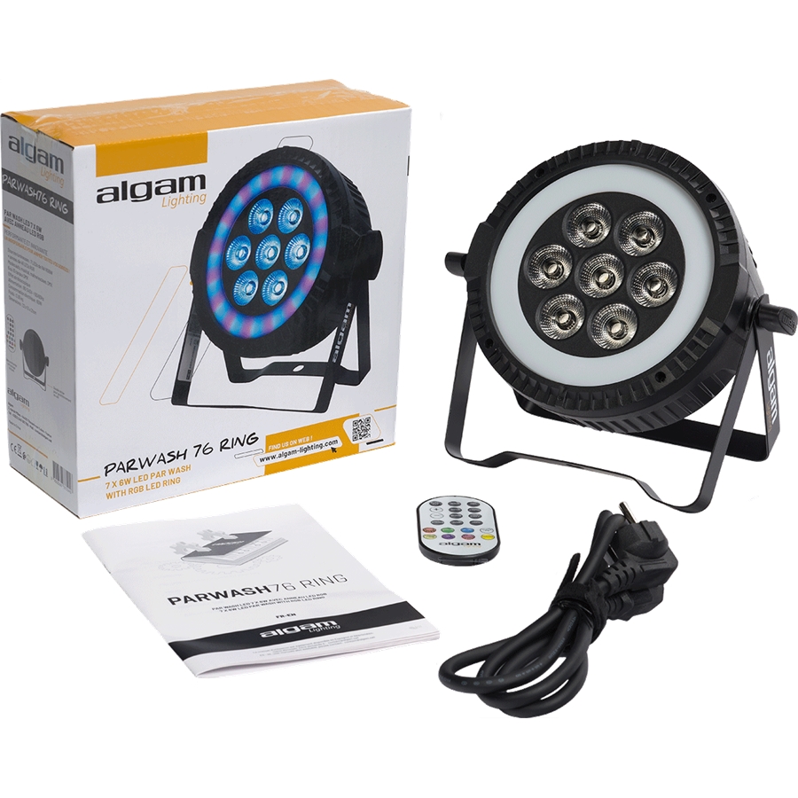 ALGAM PARWASH76-RING LED 7X6W RGBW + RING RGB