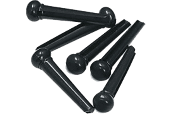 YELLOW EZ1410B PIN PONTE CHITARRA ACUSTICA NERI 6 PCS