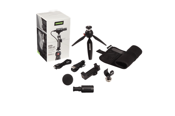 SHURE MV88+ VIDKIT KIT MIC MV88+, MINI CAVALLETTO, CLAMP SMARTPHONE