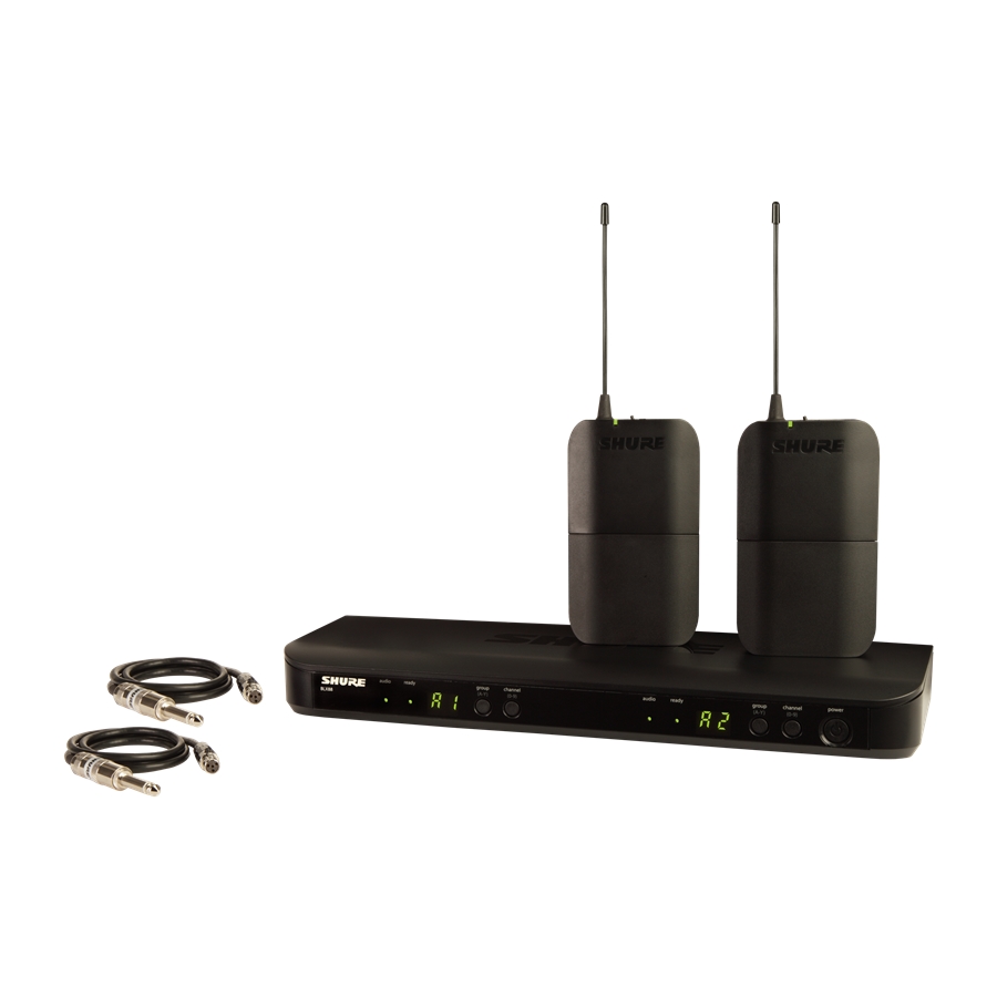 SHURE BLX188E SISTEMA WIRELESS BLX88E, 2X BLX1. (M17)